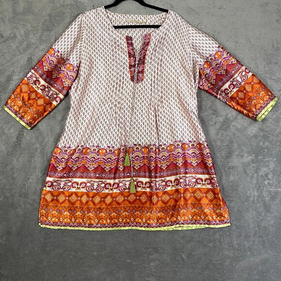 Soft Surroundings Women's XL Tunic Top Flowy Colorful Artsy - Picture 1 of 10
